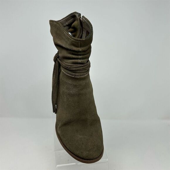 Jessica Simpson Women's Gray Ankle Booties Size 9 Fringe Tassel Block Heel - Picture 3 of 15